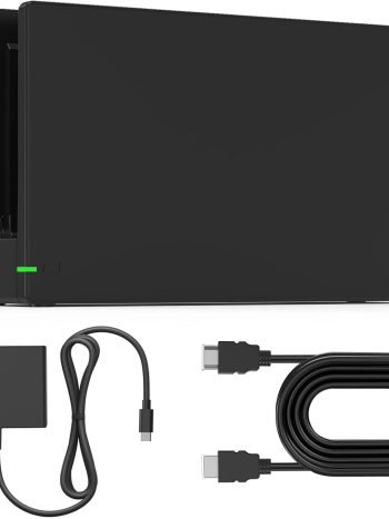 Dock Station for Switch/Switch OLED, Replacement 3-in-1 TV Dock Set with Original IC Module, AC Charger & High-Speed HDMI Cable for 1080P HD Output & Console Charging（Not Compatible with Switch 2）